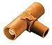 Hubbell Wiring Systems HBLPTO Single Pole Paralleling"T" Connector, Female-Male-Male Connection, 300/400 Amp, 600VAC/250VDC, 4-3/4" Width, Orange