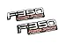 Truck Emblem Warehouse 2 New (Pair) Set Custom 94-98 OBS F350 Powerstroke Turbo Diesel Fender Badges