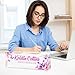 Custom Name Plate for Desk, Personalized Desk Name Plate on Clear Acrylic Glass, Appreciation Gifts for Teacher Employee Boss Coworkers Nurse, Office Desk Accessories for Women Men (Bubblegum)