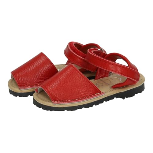 Sandales en cuir fille rouge 22 : chaussures parfaites pour les journées au parc