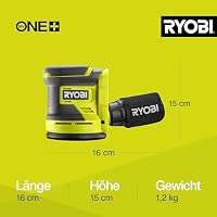 RYOBI 18 V ONE+ Akku-Exzenterschleifer RROS18-0, 125 mm Schleifteller, 2,5 mm Schwingkreis, Effiziente Farbentfernung, Kompatibel mit Werkzeugsystemen – Ansicht 3