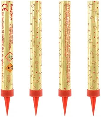 4x Candele Fontana Per Torte - Durata 45 Secondi, Fiamma Colorata, Per Feste E Compleanni - Foto 9