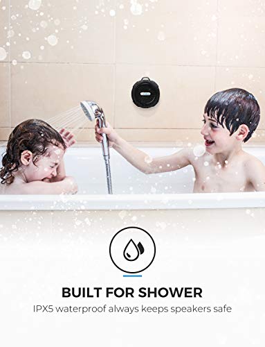 VicTsing SoundHot C6 Portable Bluetooth Speaker, Waterproof Bluetooth Speaker with 6H Playtime, Loud HD Sound, Shower Speaker with Suction Cup & Sturdy Hook, Compatible with iOS, Android, PC, Pad