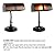 Lavish Home Banker's Lamp - Mission-Style LED Table or Desk Light with Amber Mica Shade and Bulb - Classic Vintage-Look Accent Decor (Black)