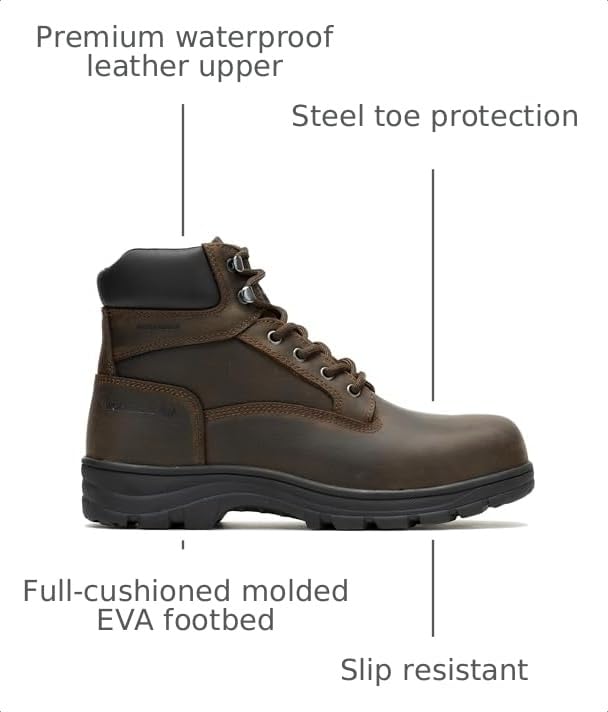 Image of Wolverine Carlsbad Waterproof 6 inch Steel Toe Work Boot