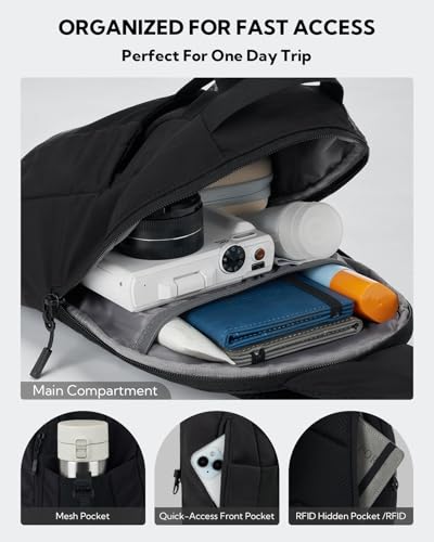 image for WATERFLY Small Crossbody Sling Backpack: RFID Blocking Anti Theft Slin