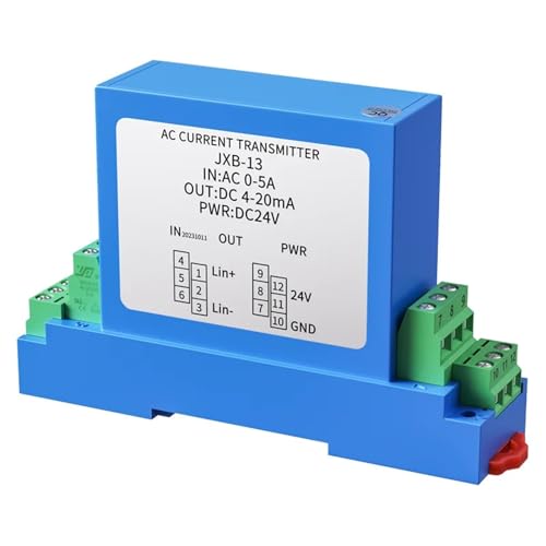 Transductor de corriente AC 0-7A, salidas 4-20MA, 0-10V, RS485, alimentación DC 24V 3