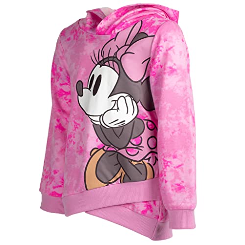 Disney Minnie Mouse Little Girls Pullover Hoodie Cross Front Pink 7-8 #TOP1