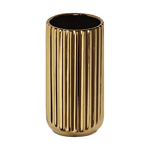 7 Inch Gold Ceramic Flower Vase Cover