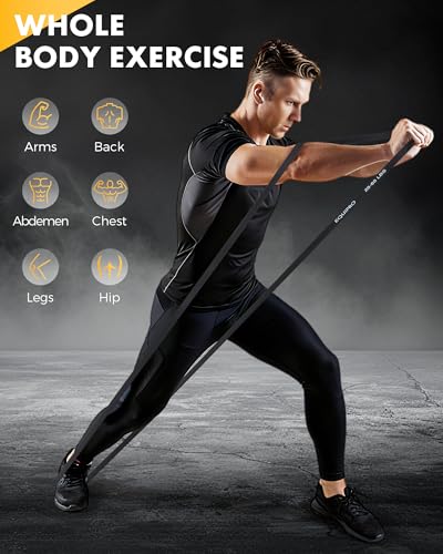 Resistance Bands, Exercise Bands, Resistance Bands for Working Out with Handles and Door Anchor, Workout Bands for Men Women with Protective Sleeve for Fitness Weights Work Out at Home - Image 6