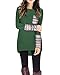 Styleword Women's Long Sleeve Round Neck Patchwork Casual Loose T-shirts Blouse Tops