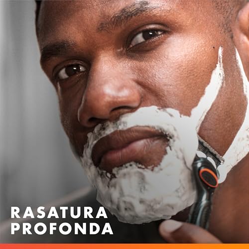 Gillette Fusion 5, 1 Rasoio Barba Manuale e 12 Lamette Da Barba Di Ricambio per Rasoio Manuale Fusion5, da 5 Lame, Rasatura Scorrevole con Striscia Lubrificante, Fino a 1 Mese di Rasatura per Lametta - Immagine 1