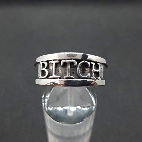 Bague en argent massif 925 BITCH : un bijou poinçonné aux finitions prestigieuses