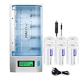 【Long-life】Charge hasta 1200 ciclos Las baterías recargables de larga duración 8000mAh D 1,2V NiMH se pueden cargar hasta 1200 ciclos, y tienen una vida útil más larga que las baterías alcalinas desechables, económicas y ahorran su dinero.