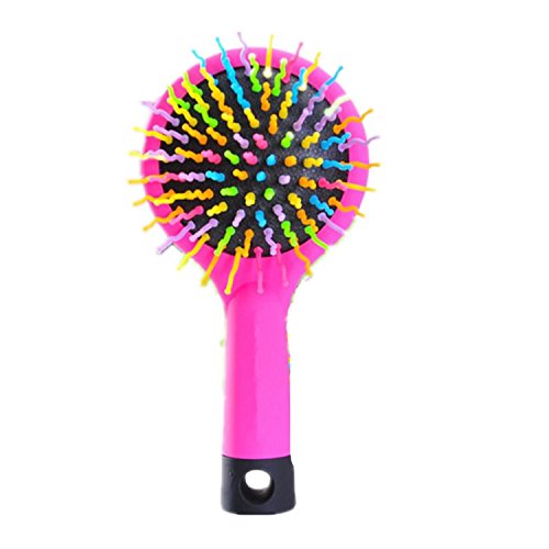 Viskey Fashion Anti-tangle Rainbow Comb, Pink