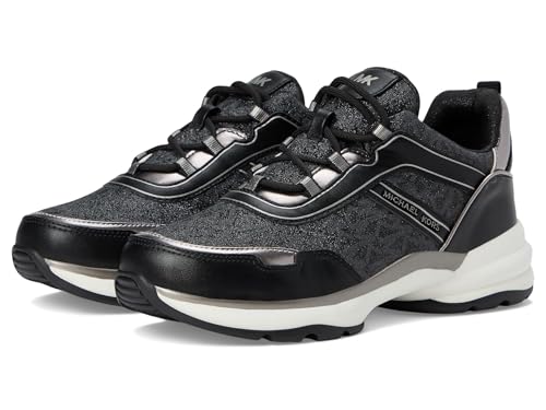 Michael Kors Olympia Mädchen Sneaker, Schwarz/Gunmetal, 1 Little...