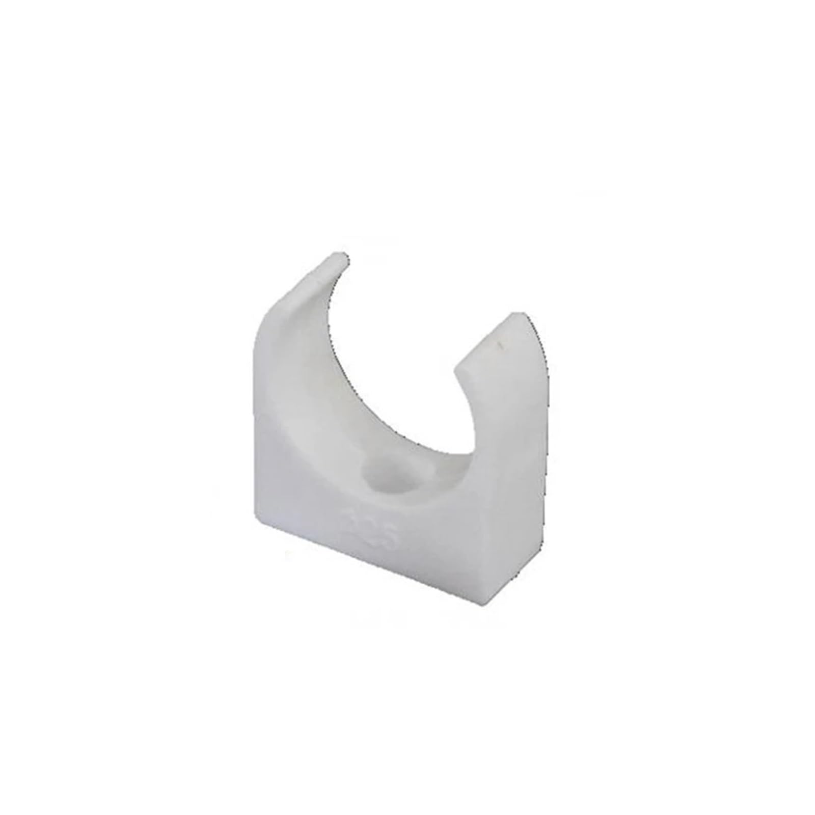 Plastic Clamps， Brake Pipe Clips wat PVC U-Shaped Clamp White Multiple Sizes Pack of 10(16mm)