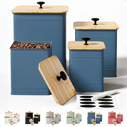 Kitchen Canisters for Countertop Set of 4 with Customizable Chalkboard