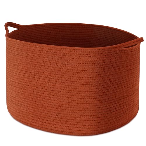 Maliton Woven Rope Blanket Basket Living Room, Storage Basket for Toy, 90L