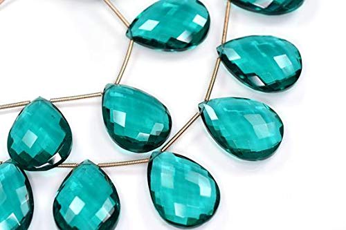 Paraiba Florite Rama Green Quartz AAAA briolettes poire 18x25mm code HIGH-58952