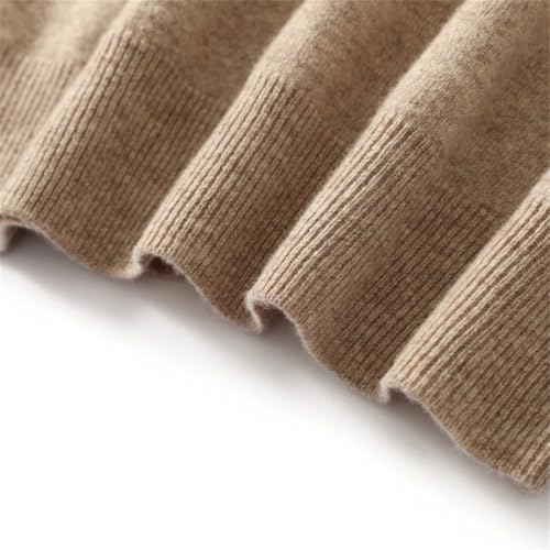 ERFMFKL Mens 100 Percent Merino Wool Knitted Sweaters V-Neck Long Sleeve Business Sweater Jumper4