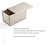 monfish Pullman Loaf Pan w Cover Bread Toast Mold corrugated loaf Pan w lid 1lb dough Alluminumed Steel Non Stick Gold (8.5X4.75X4.375INCH)