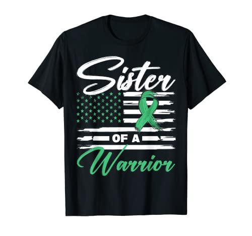 Sister Of A Warrior USA Flag Kidney Cancer Awareness T-Shirt