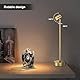 IMAGE Goldenes USB Type-C wiederaufladbares kabelloses Spotlight, Leistungsstarkes und einstellbares Vitrinenleuchte für Pflanzen Bilder Kunstwerk Schmuck Vitrine, Stehleuchte für Displaybeleuchtung