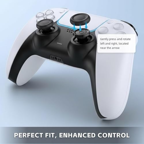 Image of 8PCS for PS5 Controller Thumb Grips, Replacement Joystick Caps Controller, Thumb Grip Enhanced Grip and Control, Black, Ideal for Extended Gaming Sessions, Competitive and Casual Gamers