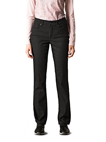 Preisvergleich Produktbild MAC JEANS Damen Angela_0380L Straight Jeans, Schwarz, W44 / 30L