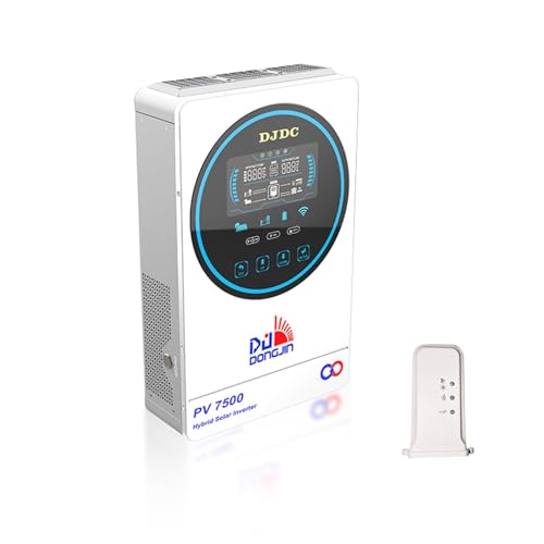 Hybrid Wechselrichter 48V 6500W Reiner Sinus-Hybrid Wechselrichter mit 130A MPPT WiFi-Modul Solar Inverter 48VDC auf 220/230VAC Solarladung, Netzladung, Hybridladung