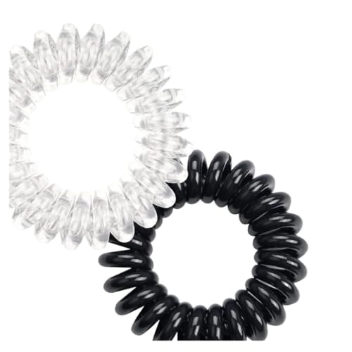 Lazos para el cabello de cable telefónico gomas en espiral impermeables