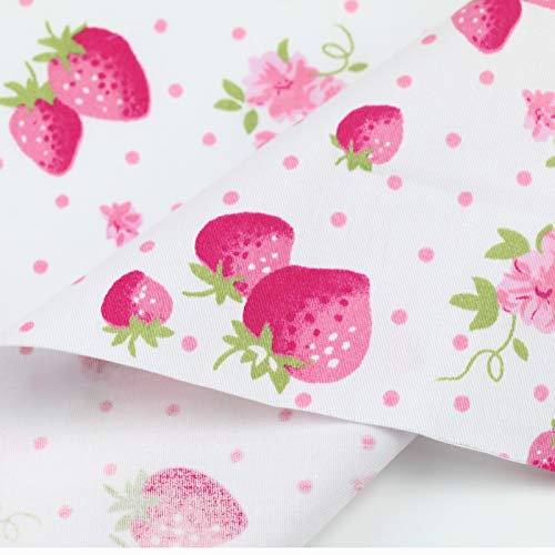 Amazon | いちご 苺 ストベリー コットン 生地 150cm幅 W巾 フルーツ