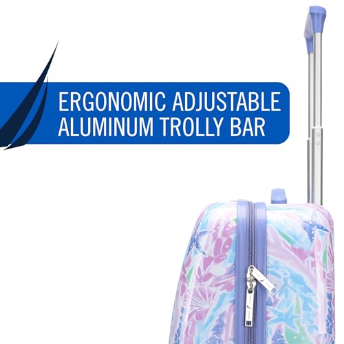 Nautica Kids Luggage - 18" Airline Approved Rolling Hardside Upright Carry-on Suitcase with Wheels (Pastel Shell)3