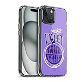 Head Case Designs Licenciado Oficialmente Willy Wonka and The Chocolate Factory Violeta Beauregarde Gráficos Caso Funda de Gel Suave Compatible con Apple iPhone 15
