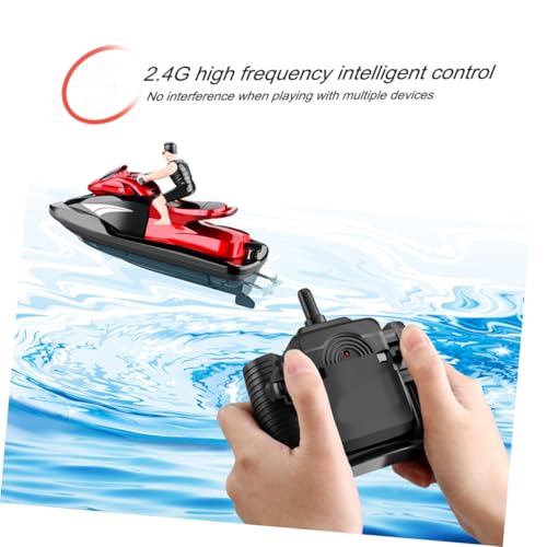 Bateau télécommandé stable anti-interférence moteur électrique rapide rouge