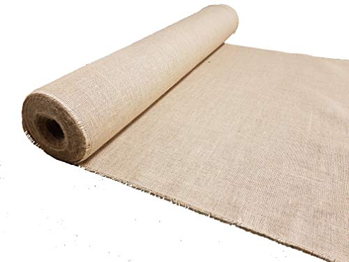 Luxury FINE Woven Hessian Jute 100cm Wide 10oz 320gsm ~ Burlap Natural Craft Upholstery Sack Cloth (Half Metre)