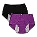 Produktbild YOYI FASHION Frauen Mesh LCher Atmungsaktiv auslaufsicher Zeitraum Hschen 2 Pack Gre 36, Lila,schwarz