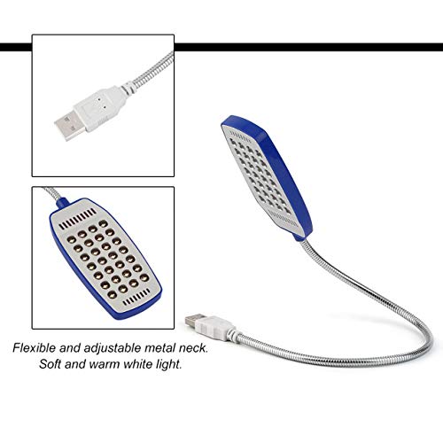 Lâmpada de leitura de mesa portátil e flexível para computador com luz USB 28 LED da Jullynice