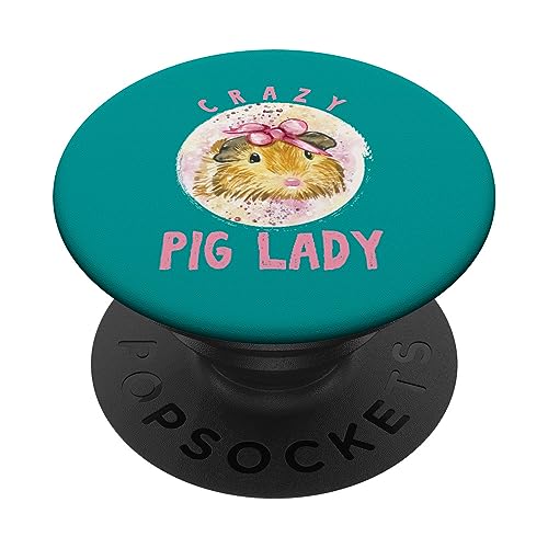 Crazy Pig Lady Cavy Guinea Pig Pop Sockets