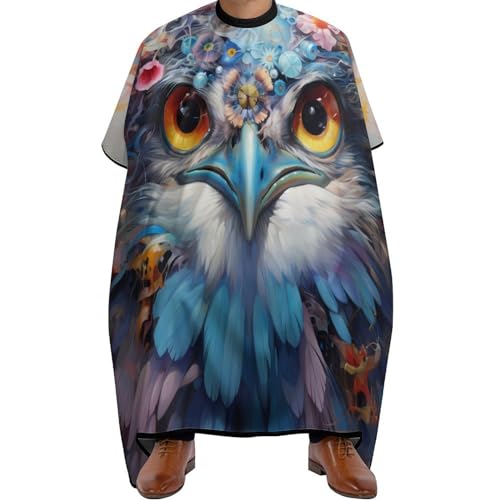 Watercolor Owl Hair Cutting Cape for Men Women Waterproof Barber Cape Adjustable Salon Haircut Capes