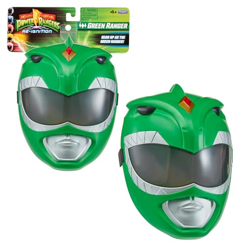 Power Ranger, Masque Ranger, Déguisement, Ranger Vert - Tommy, Pour les enfants dès 4 ans, PWG09