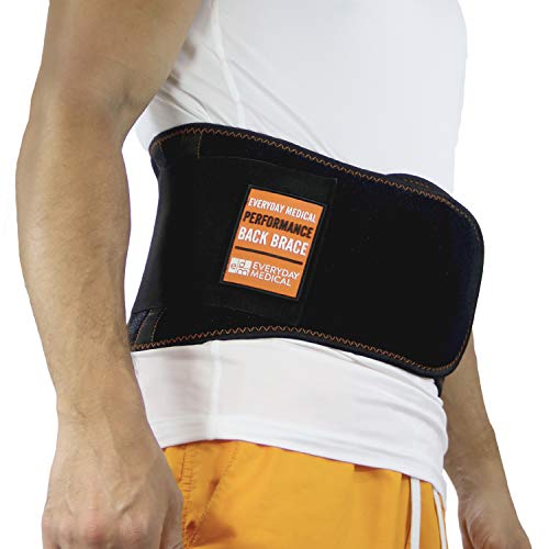 Everyday Medical Rückenbandage mit Stützstreben bei Rückenschmerzen & als Arbeitsschutz | Als Rückengurt, Rückenstützgürtel, Wirbelsäulen Stütze, Rückenbandage Lendenwirbel, Rückengürtel & Beckengurt