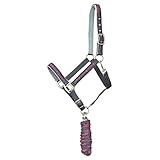 Silber/satinierte Beschläge German Riding Halfterset Starlet (Cob BZW VB, Grau)