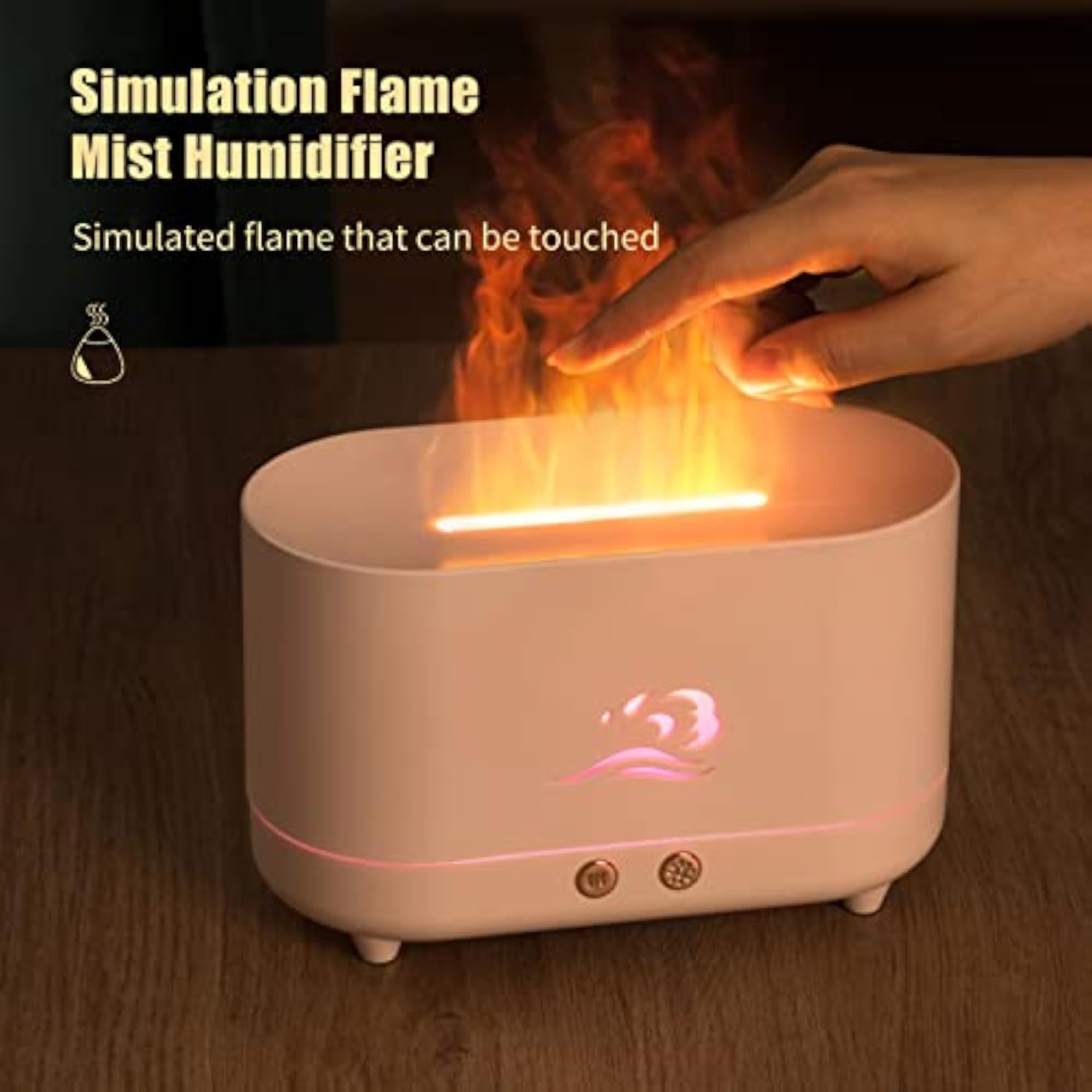 Flame Mist Aromatherapy Diffuser with Night Light