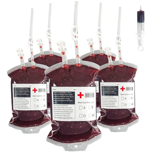 Sacs de sang Halloween pour boissons sans fuite fête médicale - 2