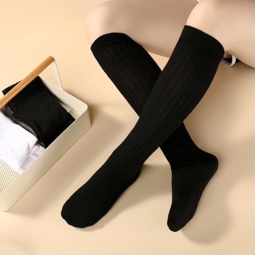 Image of Pleneal Slouchy Socks for Women Scrunch Sock Knit Chunky Crew Boot Socks