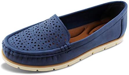 Jabasic Womens Penny Loafers Breathable Slip on Flat Shoes Moccasins