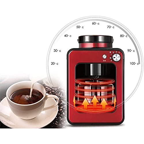 JHBNOIUKJS Máquina de café de Filtro de Frijol a Taza, cafetera instantánea con Molinillo de Rebabas Integrado para… - Imagen 7