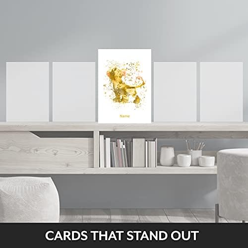 PERSONALISED Simba Cub Birthday Card (Watercolour Style) for Son, Daughter, Mum, Dad, Sister, Brother, Auntie, Teacher. Naming Day, New Baby, Thank You, Mothers, Fathers Day. Disney Lion King